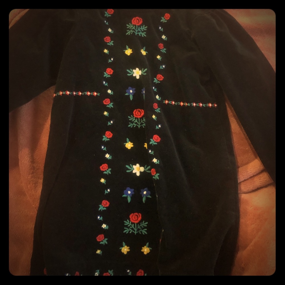 Velvet like long sleeve Hanna Anderson dress